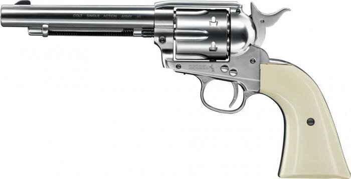 Revolver CO2 Colt SAA .45 nickel/pearl, kal. 4,5mm BB
