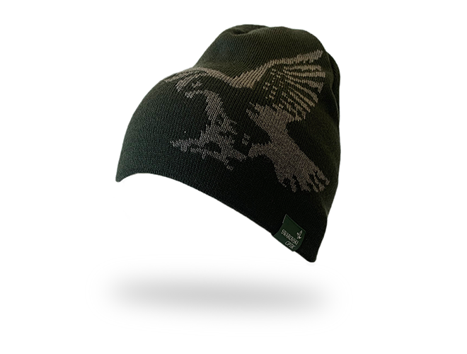 Swarovski pletená čiapka s logom  zelená