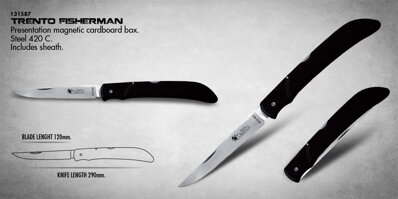 TRENTO FISHERMAN Rybársky nôž skladací s púzdrom