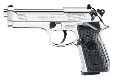 Pištoľ CO2 Beretta M92 FS polished chrome, kal. 4,5mm diabolo