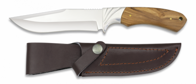 Poľovnícky nož s koženým púzdrom ALBAINOX 32358