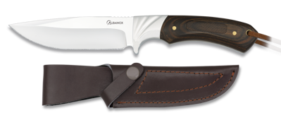 Poľovnícky nož s koženým púzdrom ALBAINOX 32454