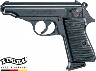 Pištoľ exp. Walther PP čierna, kal. 9mm PA