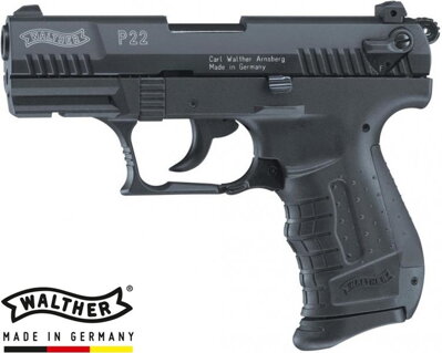 Pištoľ exp. Walther P22 čierna, kal. 9mm PA